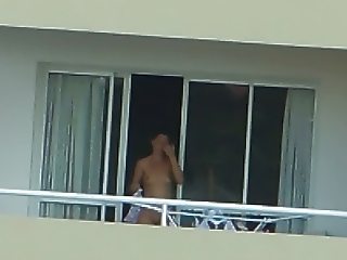 voyeur girl nude in balcony  argentina . far away ( 200 m) 