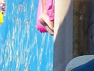 mature meaty soles in pool 