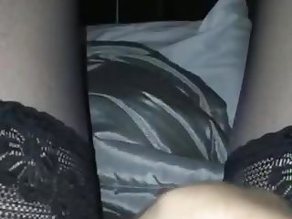 Girlfriend rubs and fingers wet pussy. 